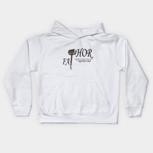 Fathor is superhero dad Kids Hoodie